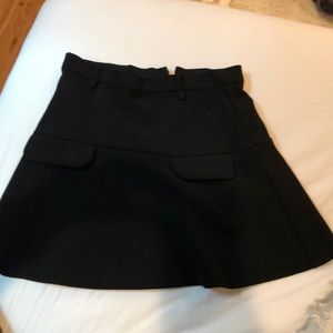Zara black mini skirt with pockets